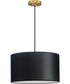 Markor 1-Light Black Parchment Shade Transitional Pendant Brushed Nickel;Matte Black;Vintage Brass