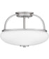 Easton 3-light Semi Flush Mount Brushed Nickel