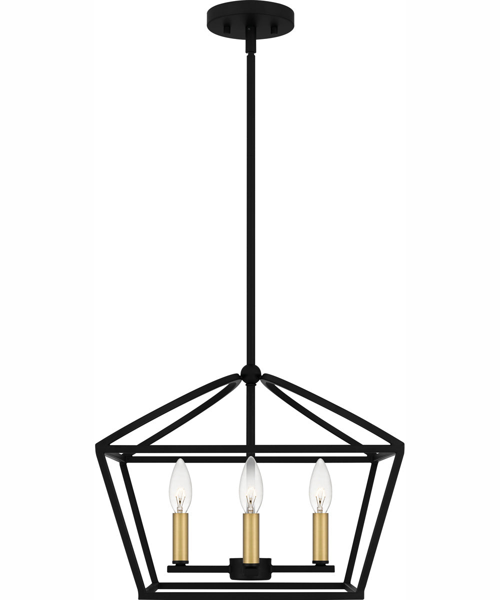 Concho Bay Large 4-light Pendant Matte Black