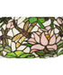 23"H Dragonfly Flower  2-Light Tiffany Table Lamp Mahogany Bronze