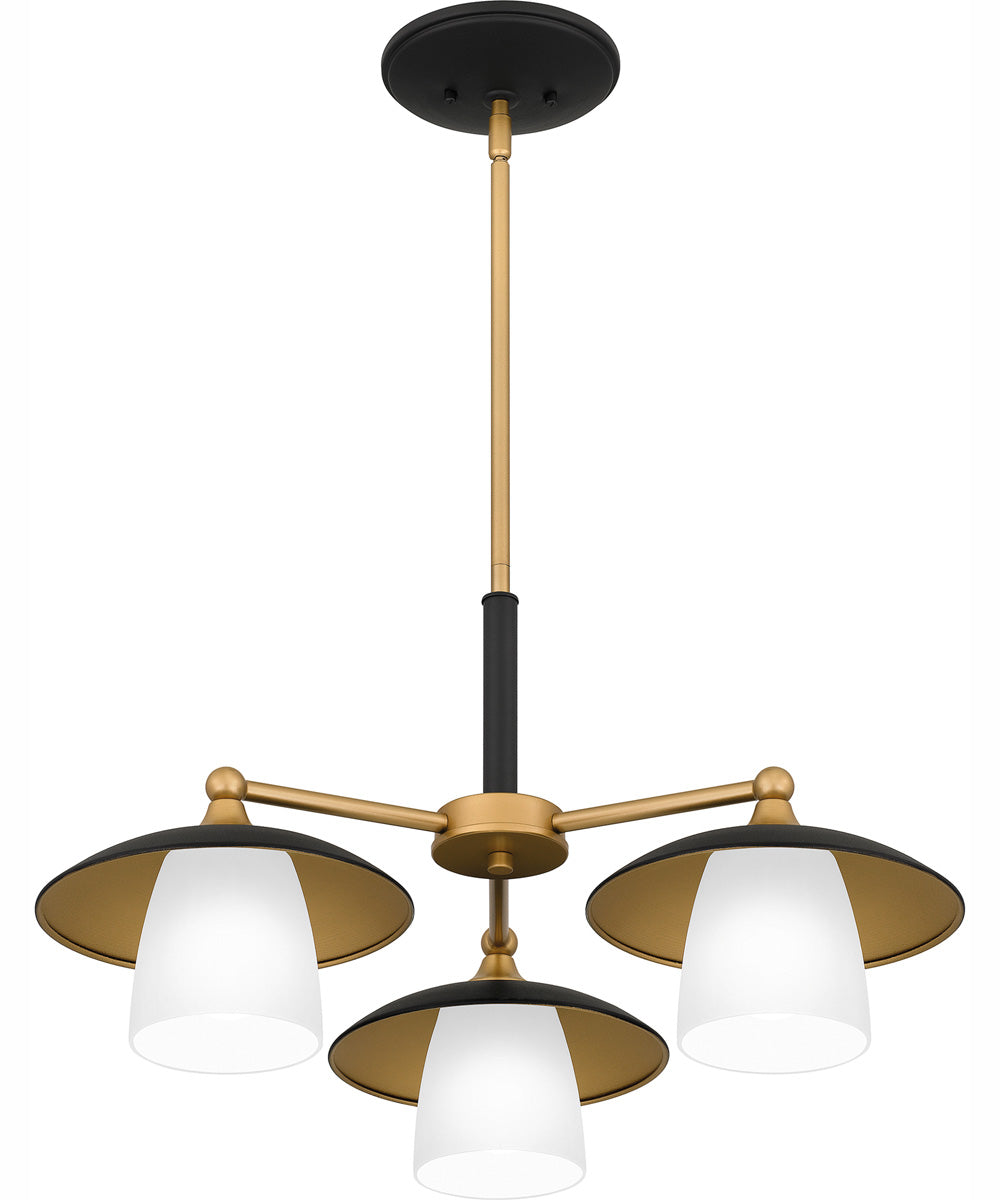 Fayette 3-light Chandelier Earth Black