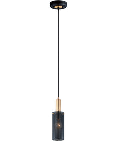 Perf 1-Light Mini Pendant Black / Satin Brass