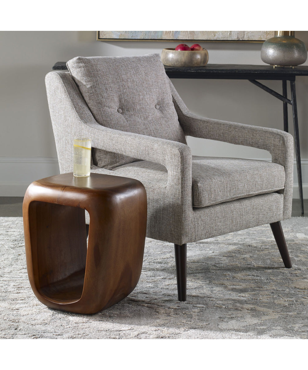 Loophole Wooden Accent Stool