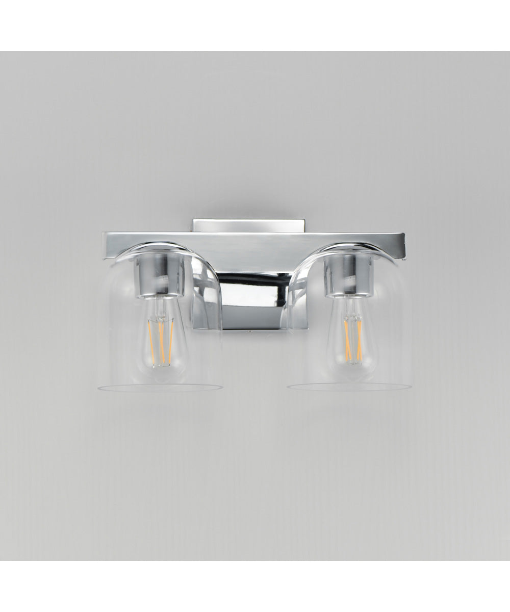 Scoop 2-Light Bath Vanity Polished Chrome