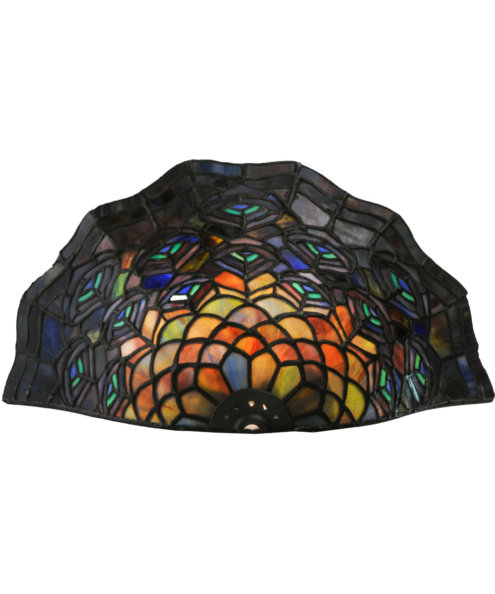 13"W Peacock Feather Wall Sconce