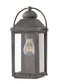 13"H Anchorage 1-Light Small Outdoor Wall Light in Aged Zinc