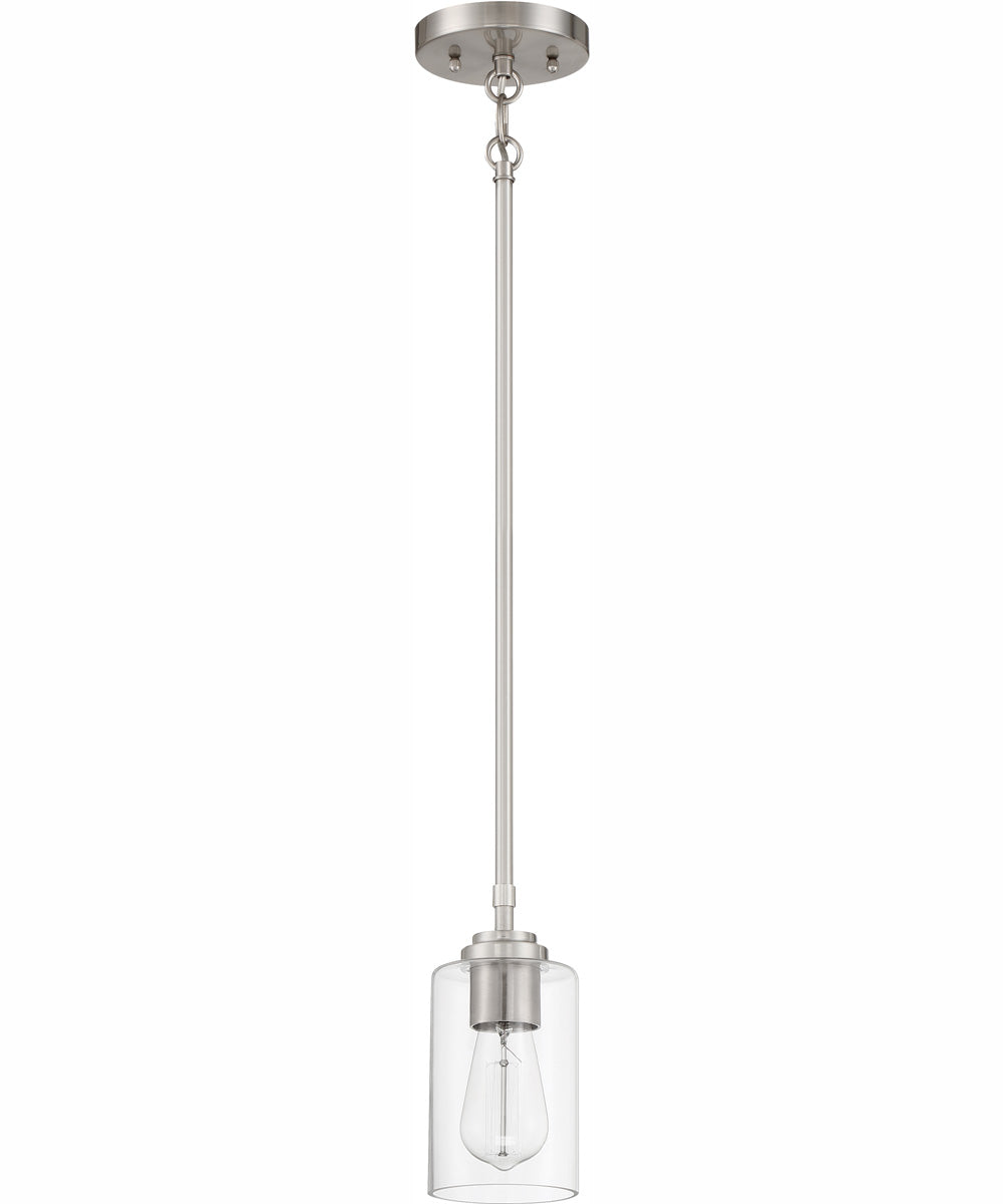 Stowe 1-Light Mini Pendant Brushed Polished Nickel
