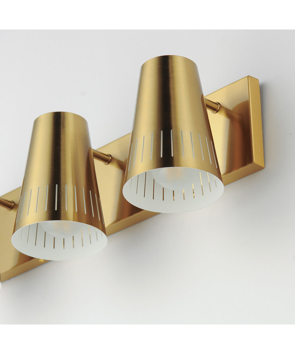 Helsinki 3-Light Bath Vanity Natural Aged Brass