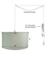 1 Light Swag Plug-In Pendant 16"w Textured Oatmeal Shade, 17' White Cord