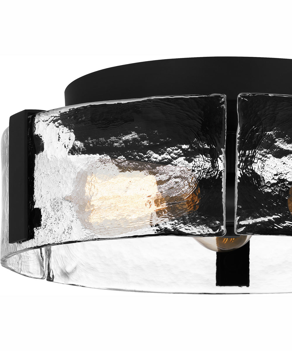 Quoizel Flush Mount Medium 3-light Flush Mount Matte Black