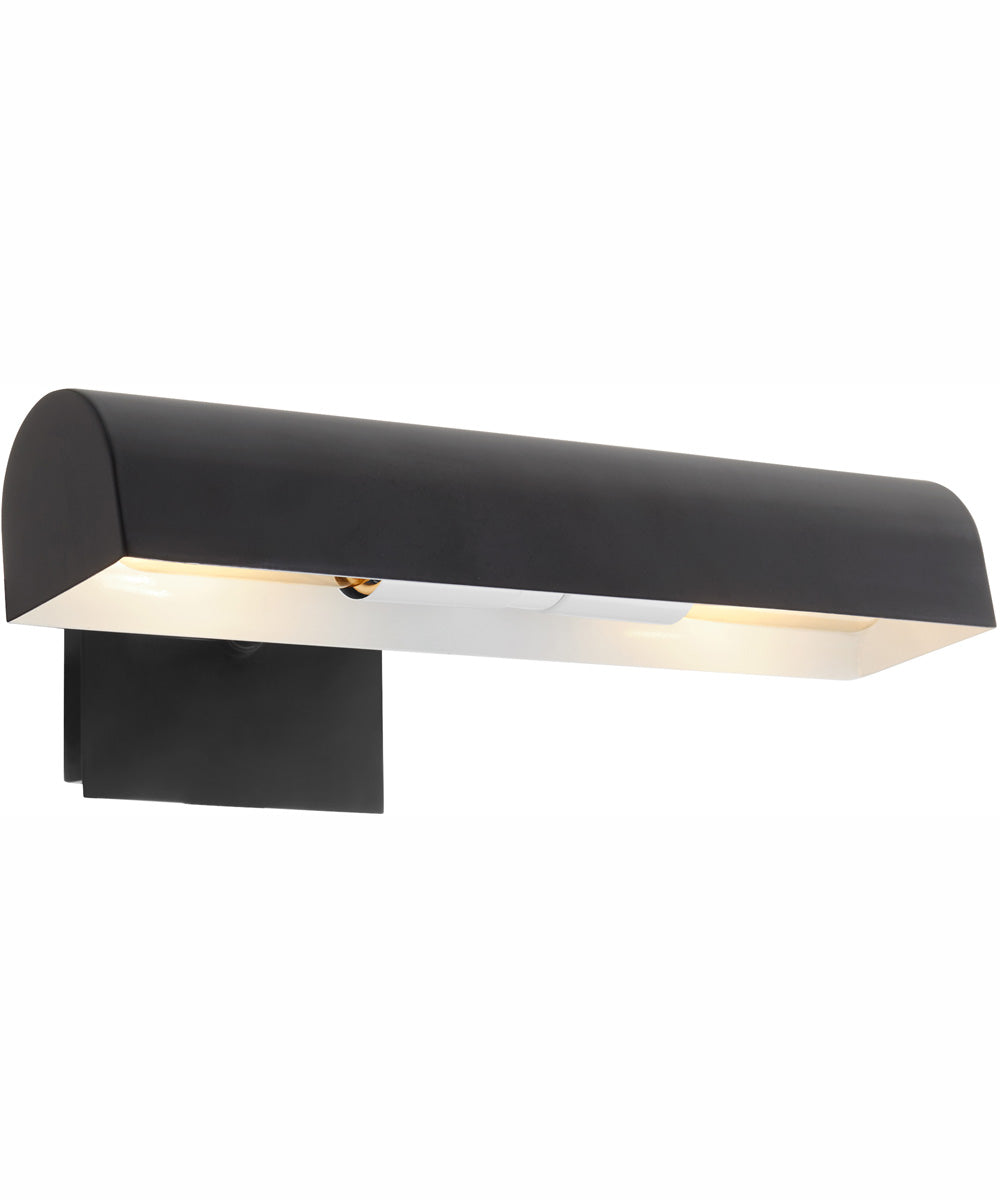 2-light Wall Mount Light Fixture Matte Black