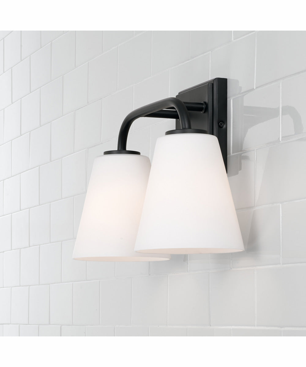 Brody 2-Light Vanity Matte Black