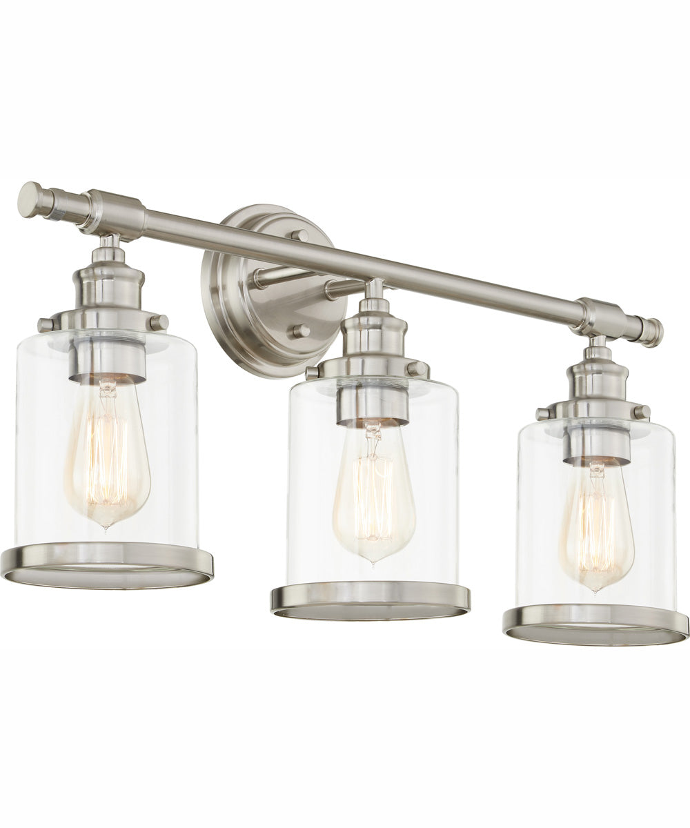 Dixie Large 3-light Bath Light Brushed Nickel