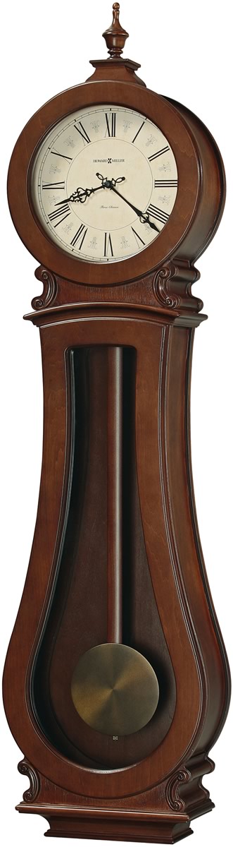 49"H Arendal Wall II Wall Clock Cherry Bordeaux