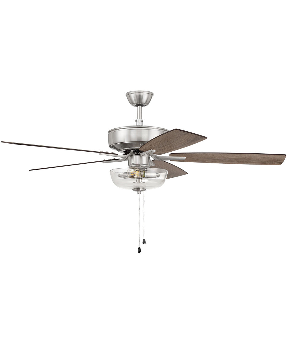 Pro Plus 101 Clear Bowl Light Kit 2-Light A - series Ceiling Fan (Blades Included) Brushed Polished Nickel
