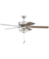 Pro Plus 101 Clear Bowl Light Kit 2-Light A - series Ceiling Fan (Blades Included) Brushed Polished Nickel