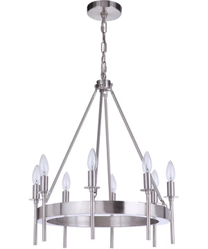 Larrson 8-Light Chandelier Brushed Polished Nickel