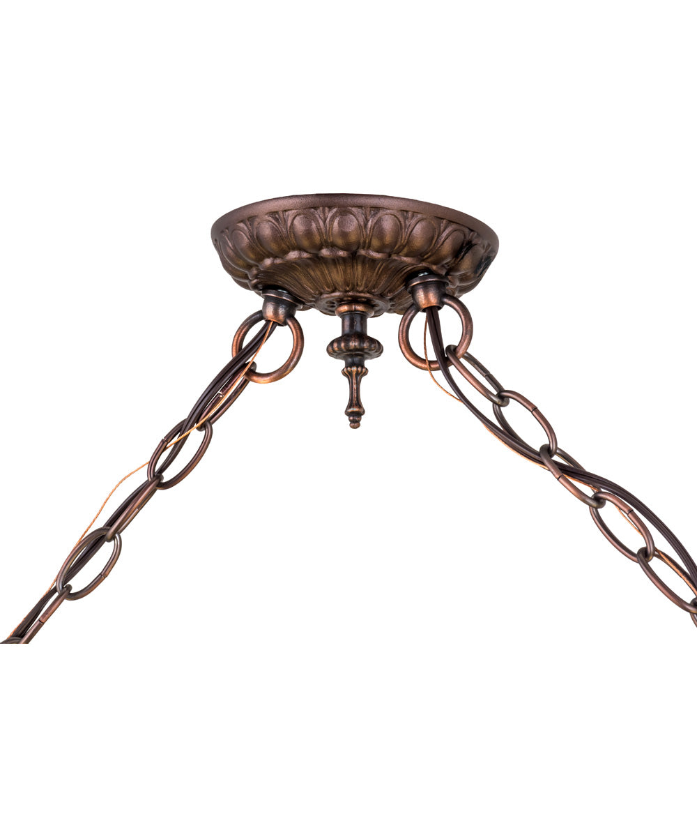 53"W Cockatoo Feathers 2 Light Island Pendant