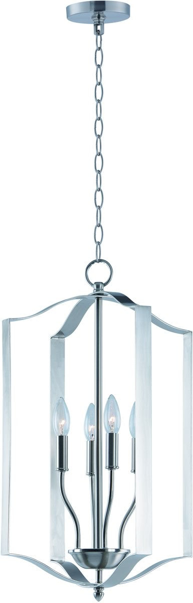 15"W Provident 4-Light Chandelier Satin Nickel
