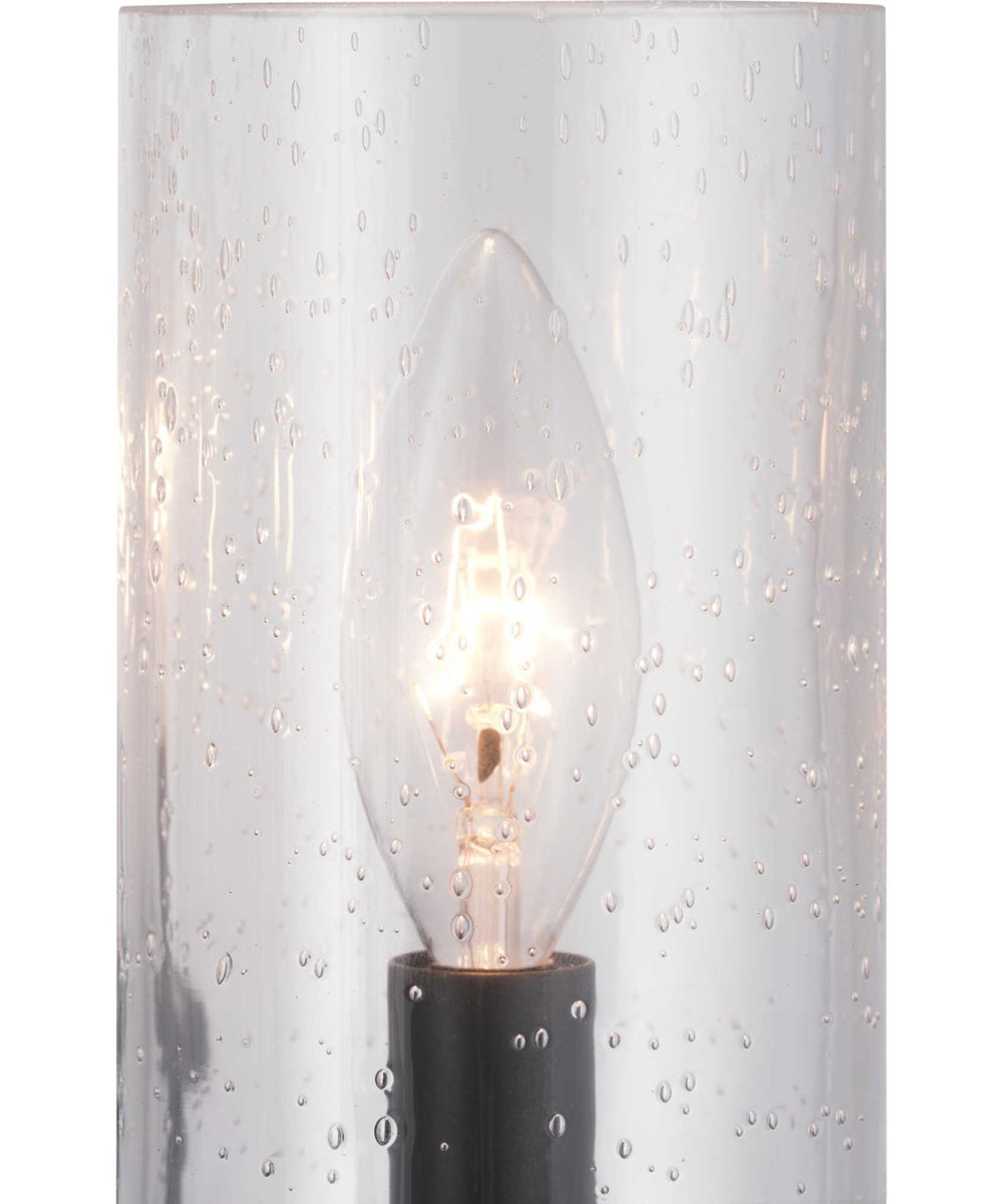 Gresham 6-Light Clear Seeded Glass Farmhouse Chandelier Light Graphite