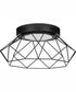 Geodesic LED Modern Flush Mount Light Matte Black
