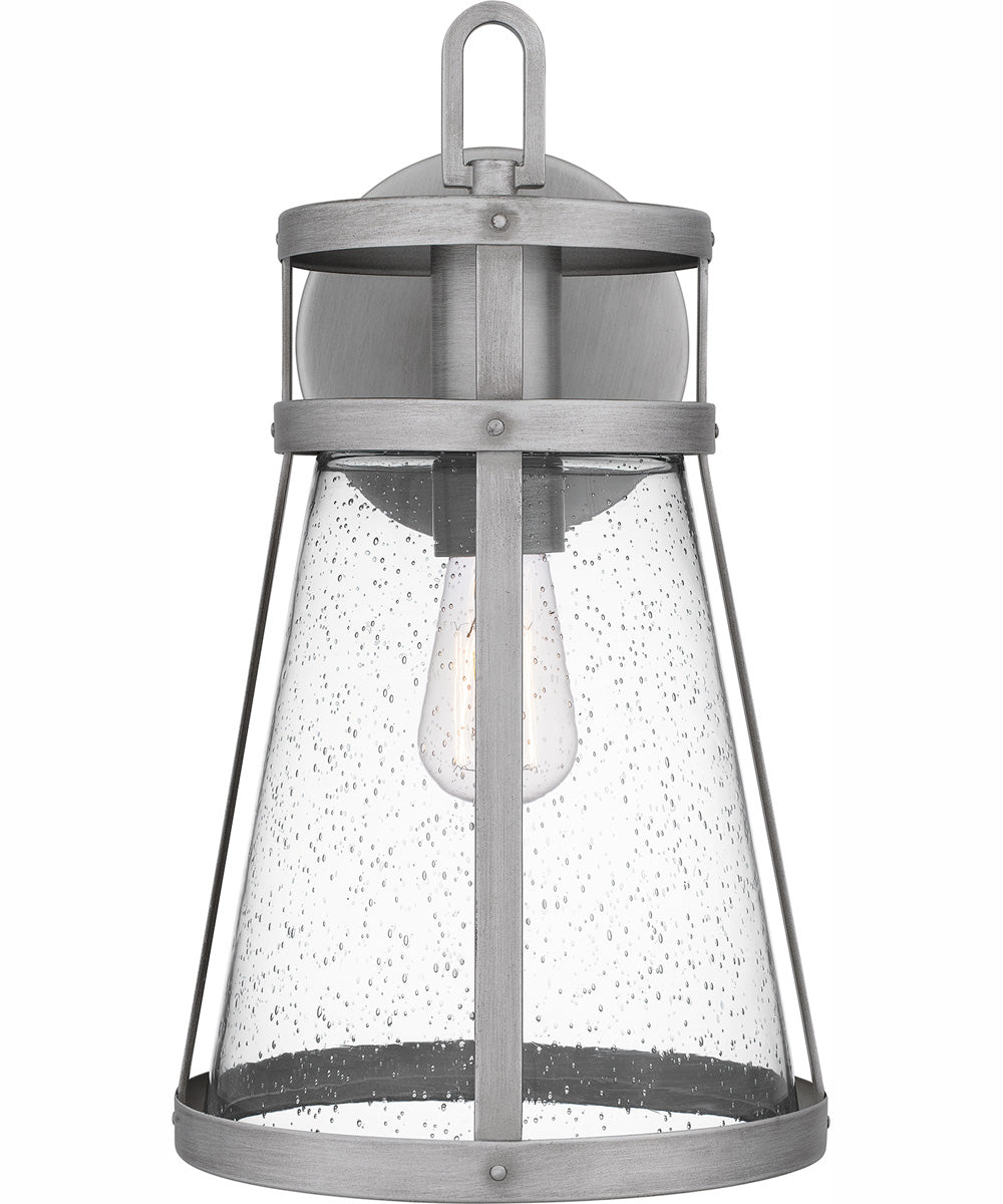 Barber Large 1-light Outdoor Wall Light Antique Coastal Armour Aluminum Brushed Aluminum