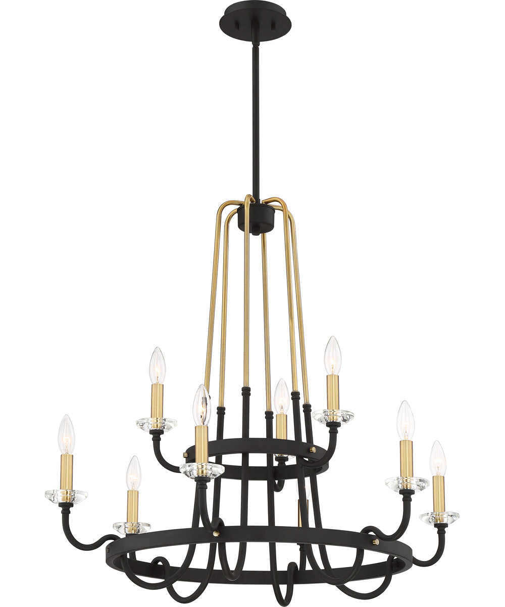 Tanner 9-light Chandelier Western Bronze