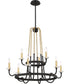 Tanner 9-light Chandelier Western Bronze