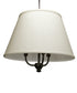 16"W Three light pendant in antique black Finish with Textured Oatmeal Slotted Pendant Empire Shade