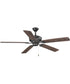 Lakehurst 60" Indoor/Outdoor 5-Blade Ceiling Fan Forged Black