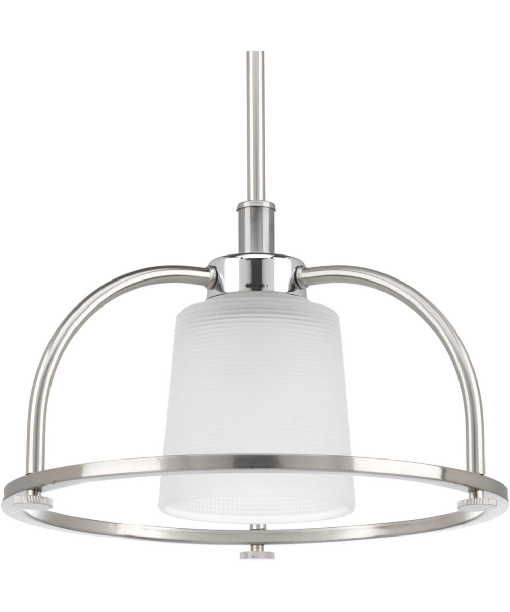 West Village 13-1/2" 1-Light Semi-Flush Convertible Brushed Nickel