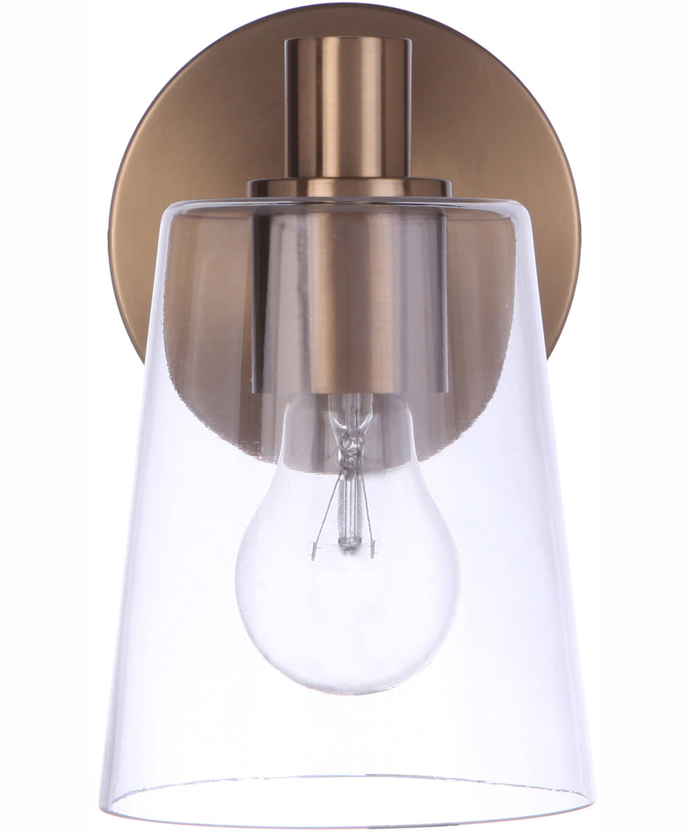 Emilio 1-Light Wall Sconce Satin Brass