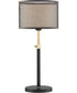 Elena 1-Light Table Lamp Coffee/Metal Net Shade/Inner Fabric