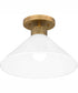 Quoizel Semi-Flush Mount Medium 1-light Semi Flush Mount Weathered Brass