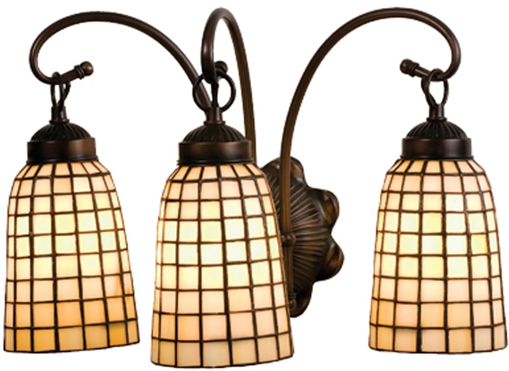 18"W Terra Bone 3 Light Vanity Light