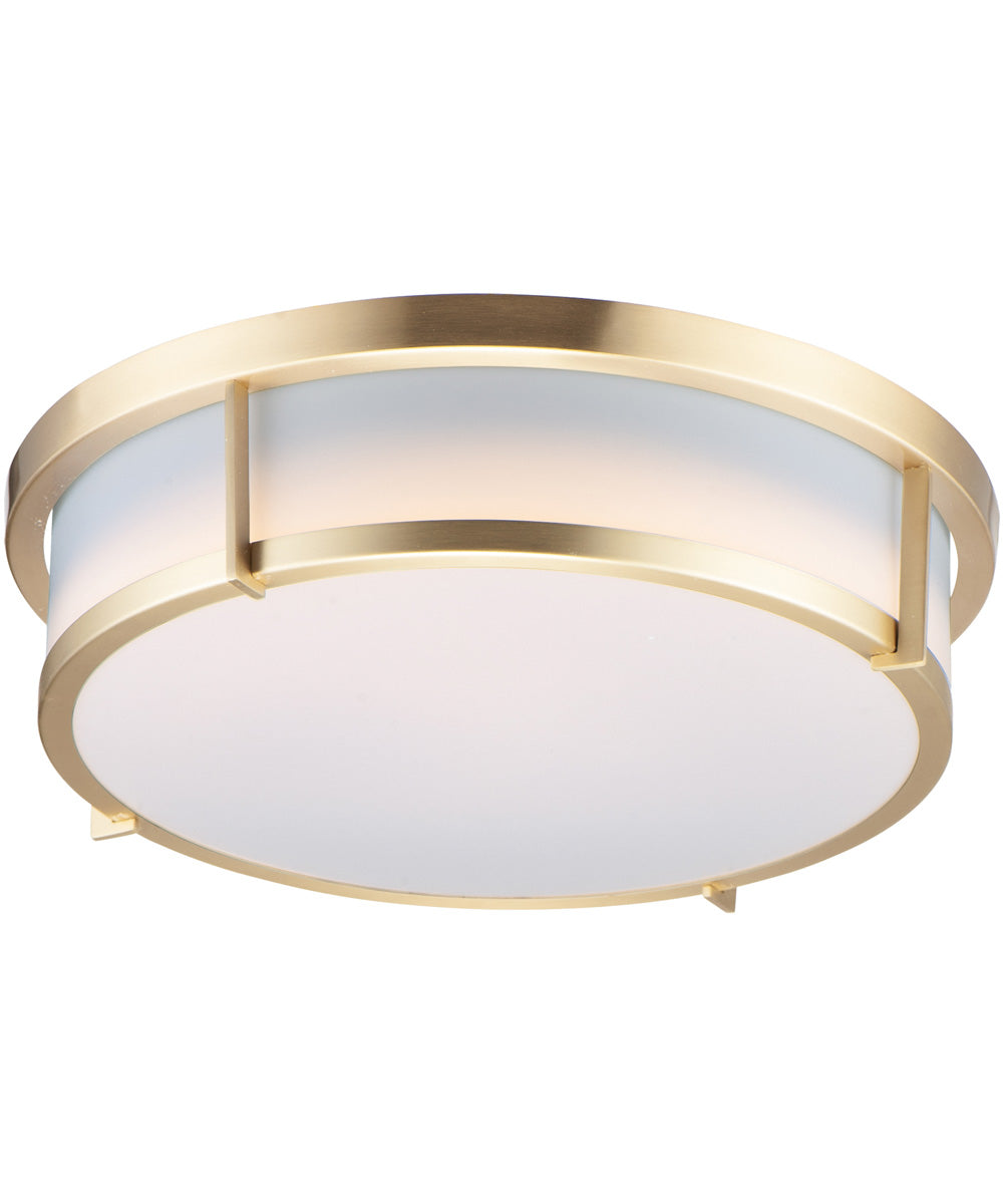 17"W Rogue LED 1-Light Flush Mount Satin Brass