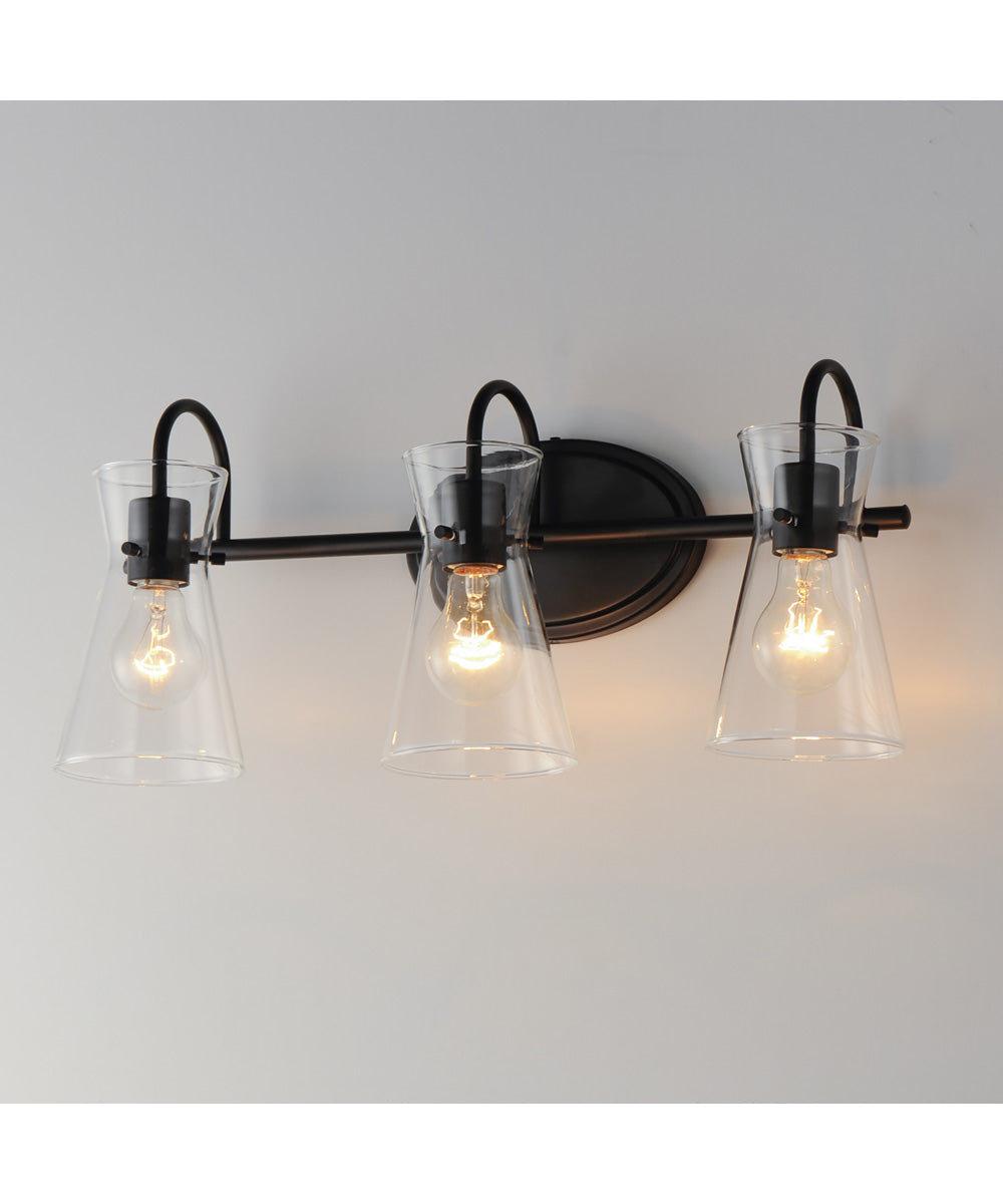 Ava 3-Light Bath Vanity Black