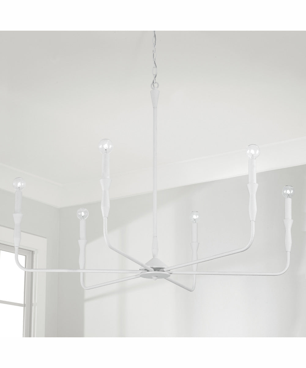 Paloma 6-Light Chandelier Textured White