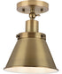 Hinton 1-Light Vintage Style Ceiling Light Vintage Brass