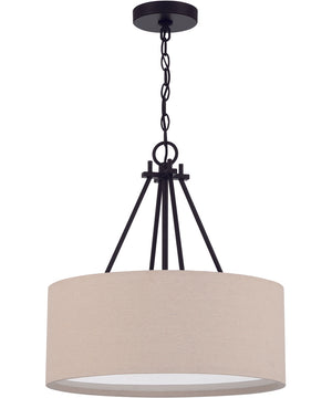 Duke 3-Light Pendant Flat Black
