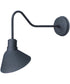 14"H Signlite 1-Light Outdoor Wall Sconce Black