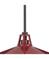 Cedar Springs  1-Light Textured Black Metal Shade Farmhouse Outdoor Hanging Light Red