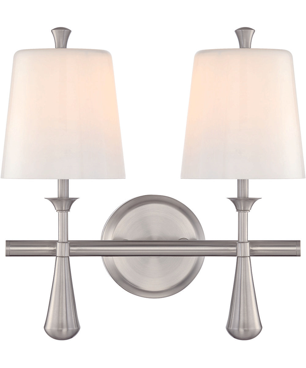 Palmer 2-Light Vanity Brushed Polished Nickel