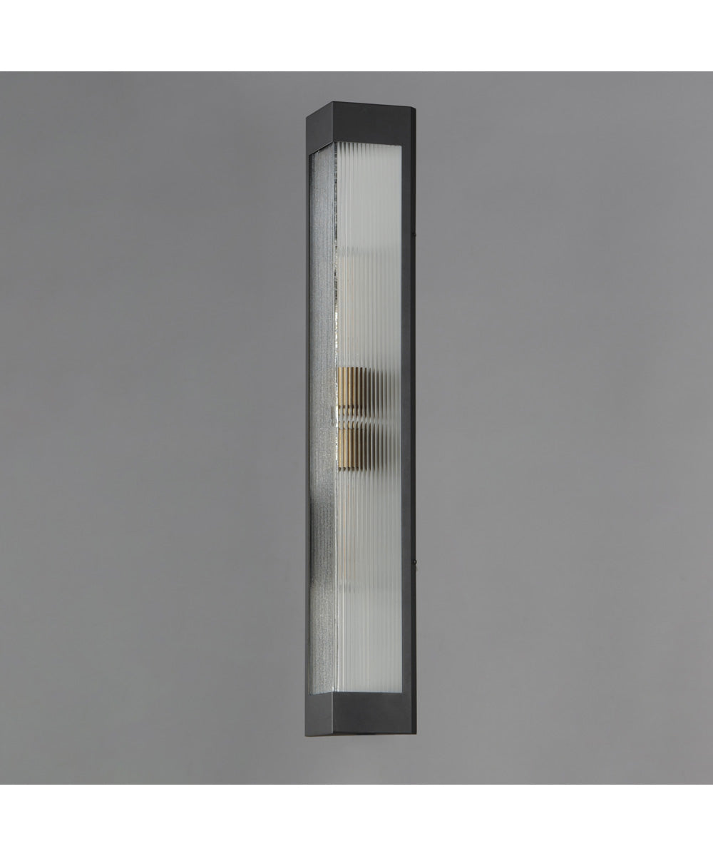 Triform 32 inch Outdoor Wall Sconce Black / Antique Brass