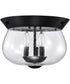 Boliver 3-Light Close-to-Ceiling Matte Black