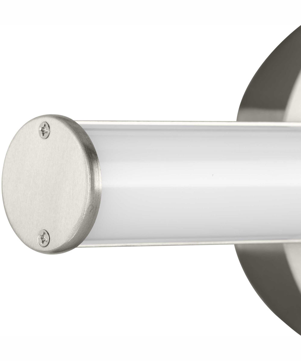 Phase 3 16 in. Small Modern 3CCT Integrated LED Linear Vanity Light Brushed Nickel