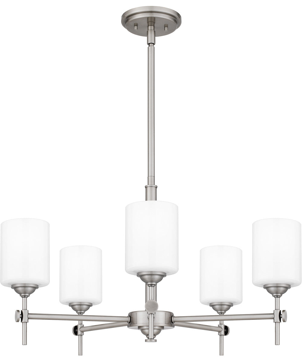 Aria 5-light Chandelier Antique Polished Nickel