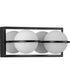 Pearl LED 2-Light Opal Glass Modern Style Bath Vanity Wall Light Matte Black