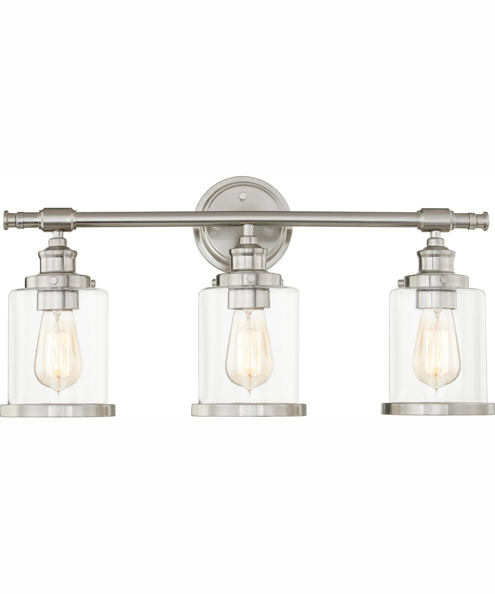 Dixie Large 3-light Bath Light Brushed Nickel