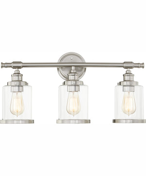 Dixie Large 3-light Bath Light Brushed Nickel
